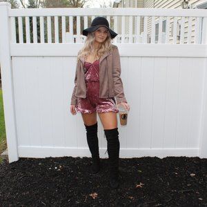 Pink Velour Kendall & Kylie Romper